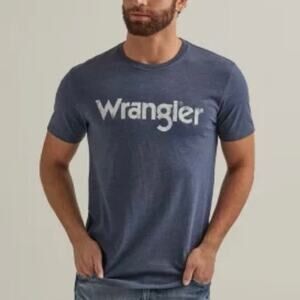 NWT Wrangler blue kabel logo t shirt